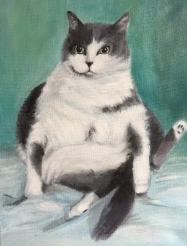 Ashley cat - canvas